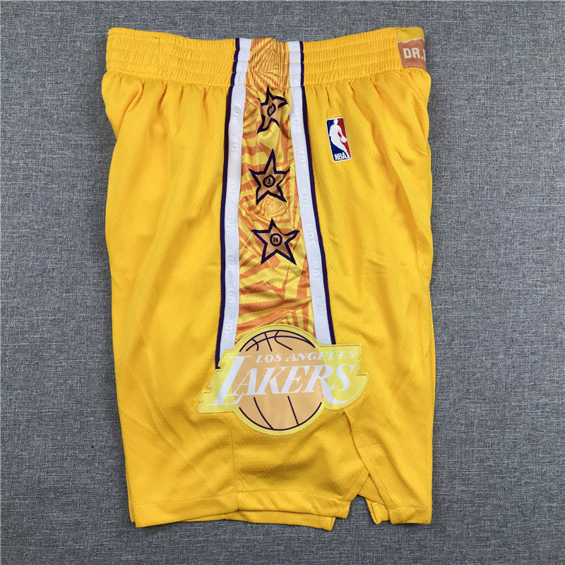 Men's Los Angeles Lakers Yellow City Edition Basketball Shorts