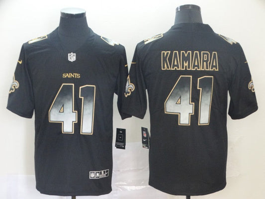 Men's New Orleans Saints #41 Alvin Kamara Black Authentic Game Jersey