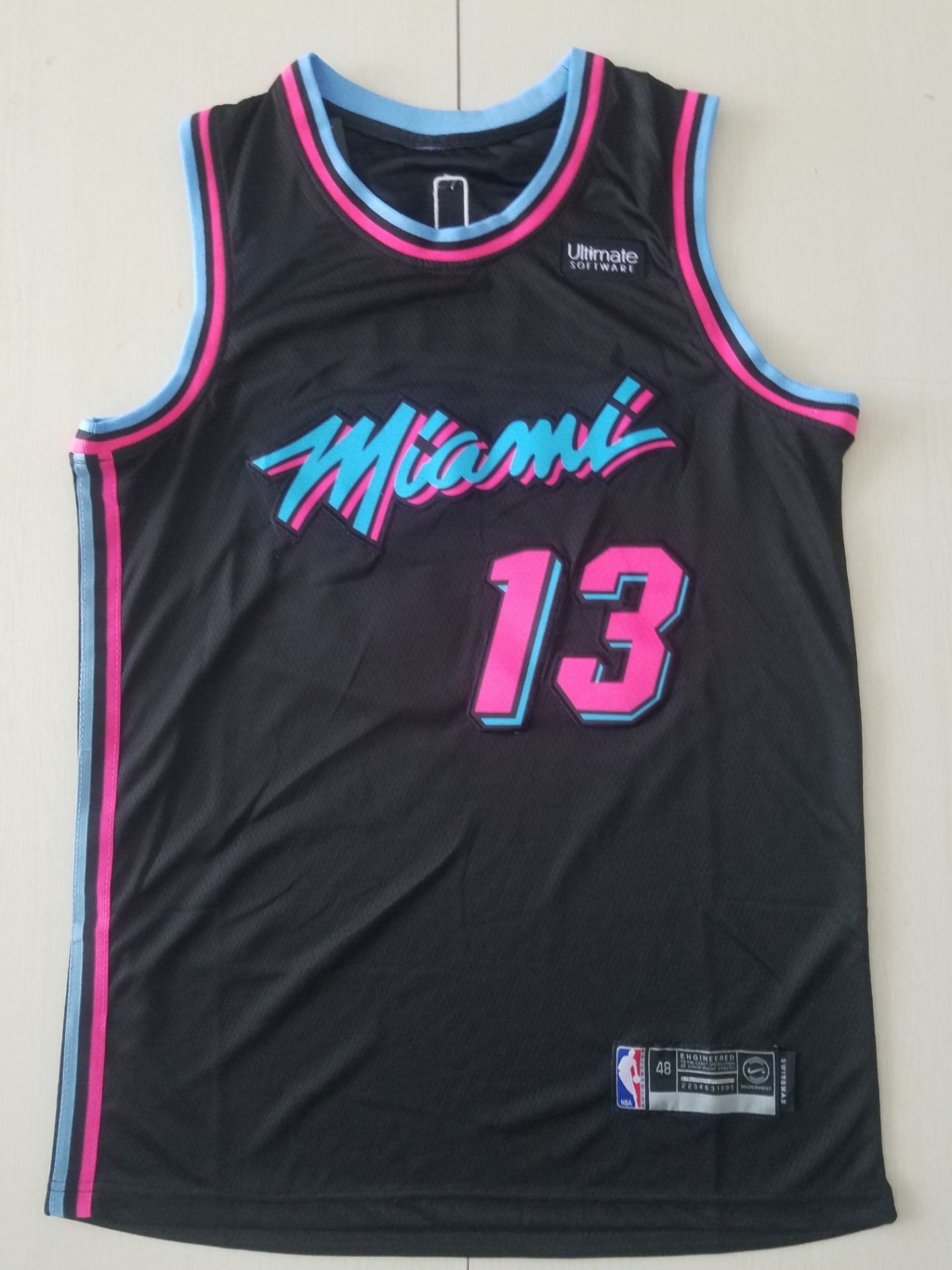 Men's Miami Heat Bam Adebayo #13 Black Swingman Player Jersey