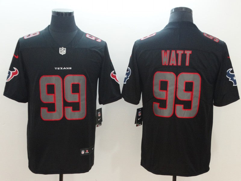 Men's Houston Texans #99 J.J. Watt Black Player Game Jersey