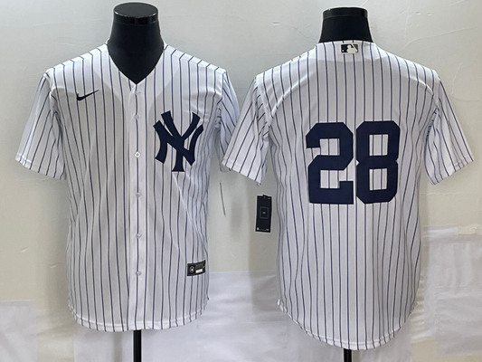 Men's New York Yankees Josh Donaldson #28 White Replica Player Name Jersey