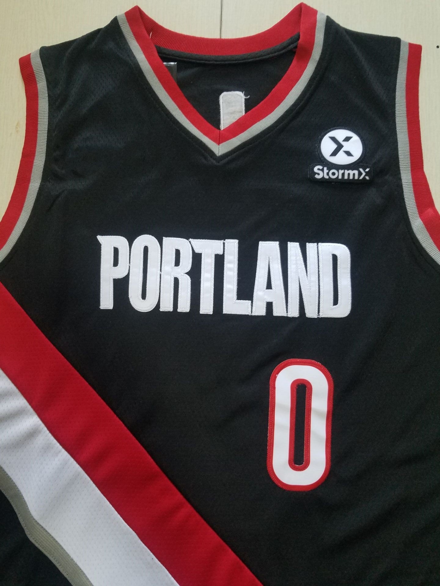 Men's Portland Trail Blazers Damian Lillard #0 Black Swingman Jersey