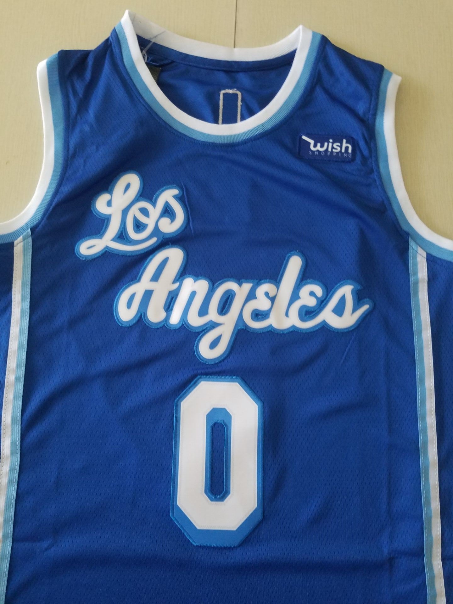 Men's Los Angeles Lakers Russell Westbrook Blue Hardwood Classic Swingman Jersey