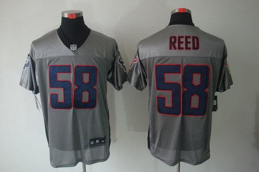 Men's Houston Texans Brooks Reed #58 Gray Game Jersey