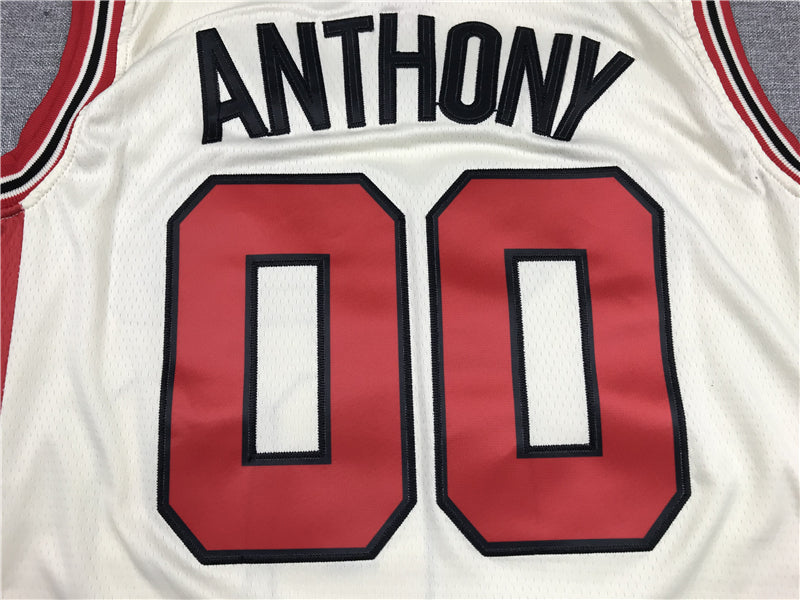 Men's Portland Trail Blazers Carmelo Anthony White Swingman Jersey City Edition