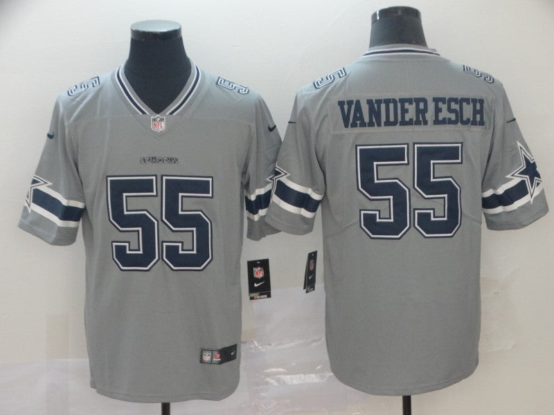 Men's Dallas Cowboys Leighton Vander Esch #55 Gray Inverted Legend Jersey