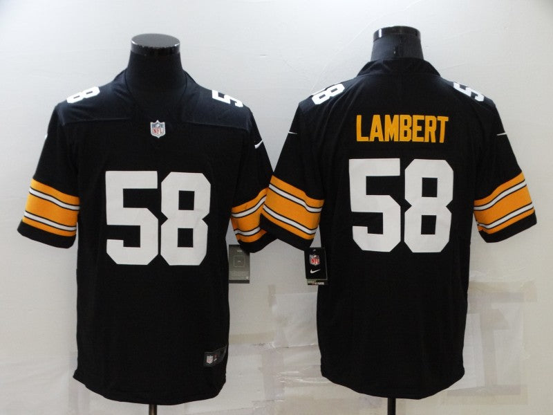 Men's Pittsburgh Steelers Jack Lambert #58 Black Player Game Jersey