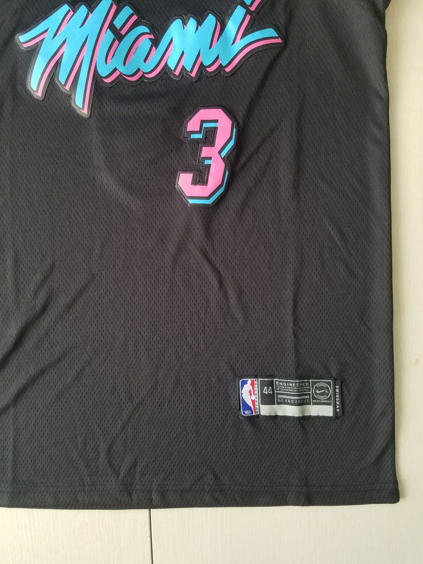 Men's Miami Heat Dwyane Wade #3 Black Swingman Player Jersey