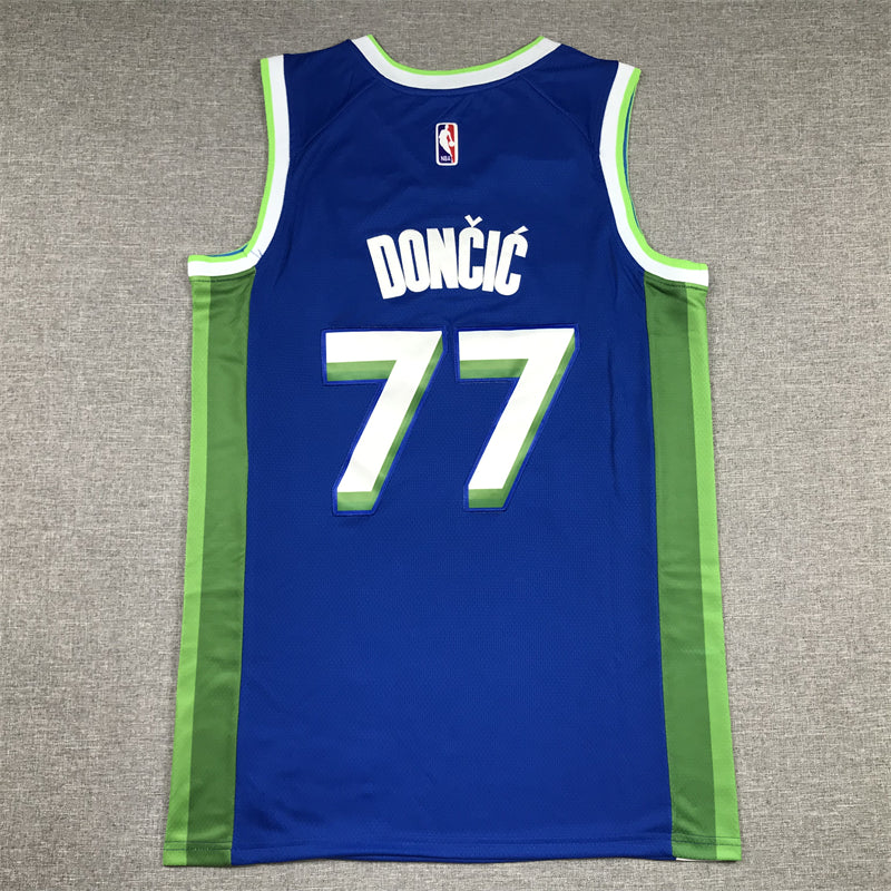 Men's Dallas Mavericks Luka Doncic #77 Blue 2022/23 Swingman Jersey - City Edition