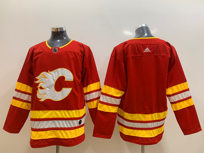 Men's Calgary Flames Red Home Breakaway Blank Jersey