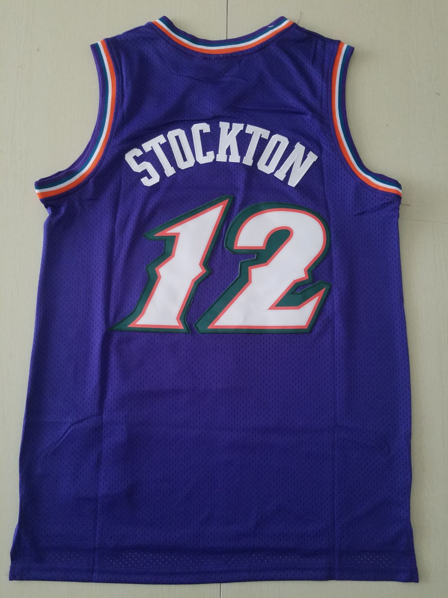 Men's Utah Jazz John Stockton Mitchell & Ness Purple 1996/97 Player Jersey