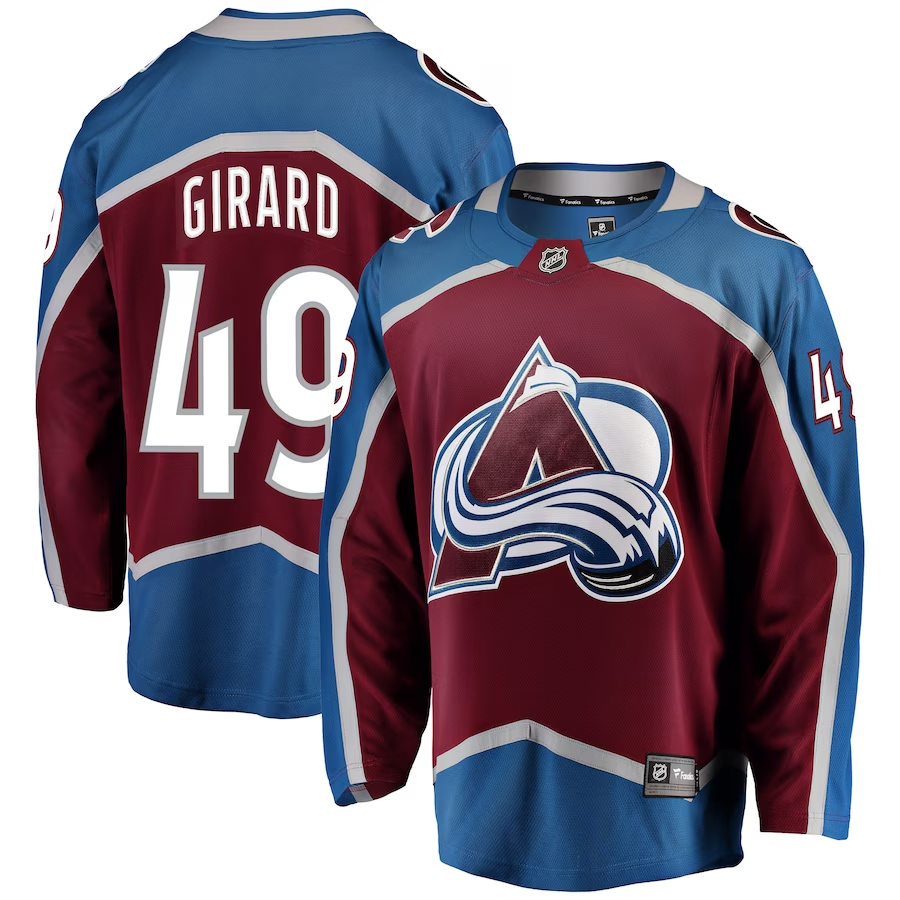 Men's Colorado Avalanche Samuel Girard #49 Burgundy Breakaway Player Jersey