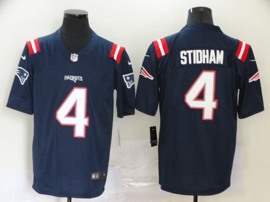 Men's New England Patriots Jarrett Stidham #4 Navy Game Jersey