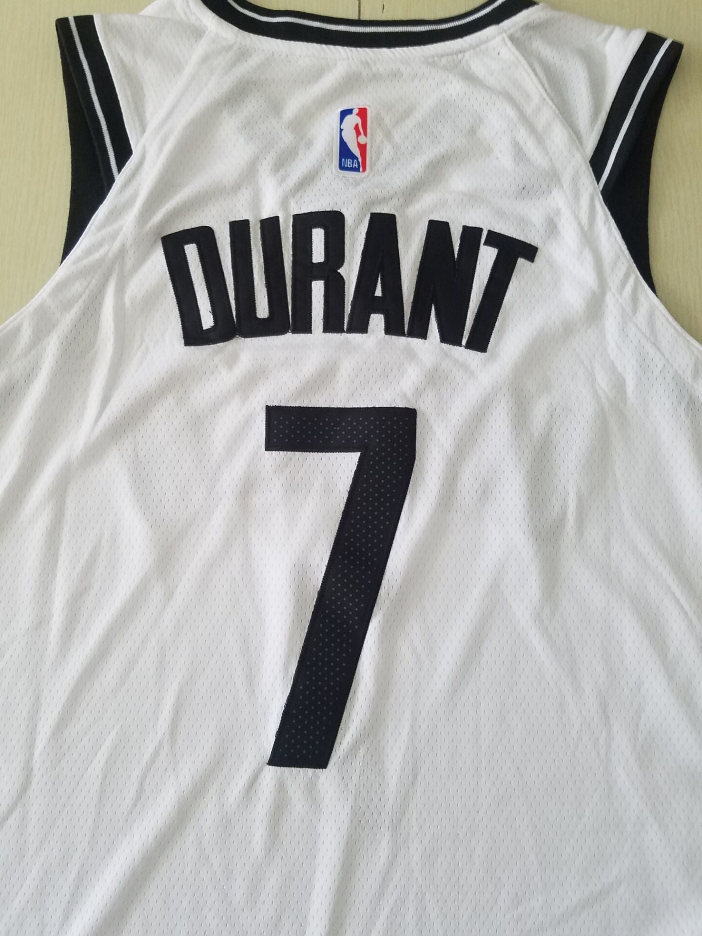 Men's Brooklyn Nets Kevin Durant White 2019 Fast Break Player Movement Jersey