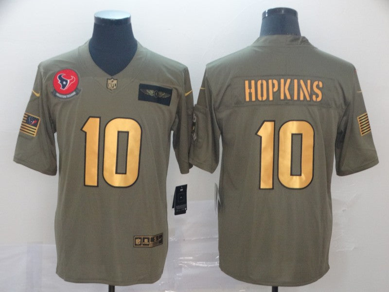 Men's Houston Texans DeAndre Hopkins #10 Brown Player Game Jersey