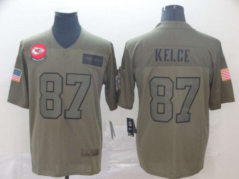 Men's Kansas City Chiefs Travis Kelce #87 Brown Player Jersey