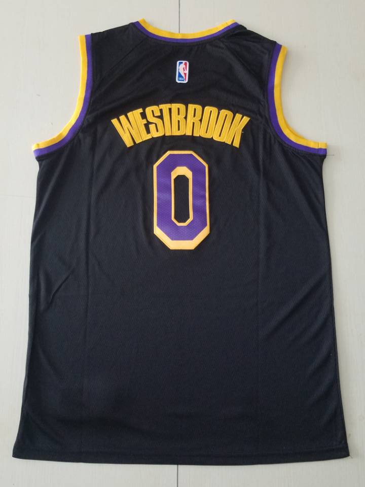 Men's Los Angeles Lakers Russell Westbrook Black 2020/21 Swingman Player Jersey