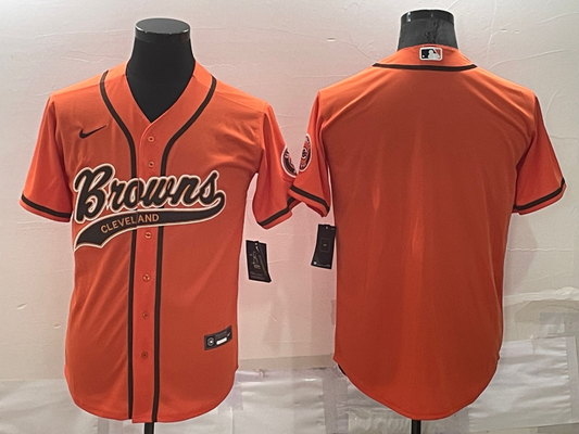 Men's Cleveland Browns Orange Blank Jersey