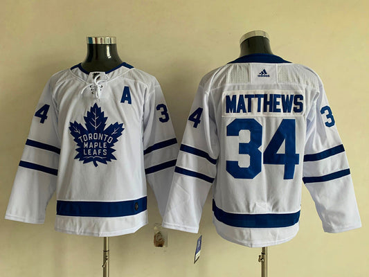 Men's Toronto Maple Leafs Auston Matthews #34 White Player Jersey