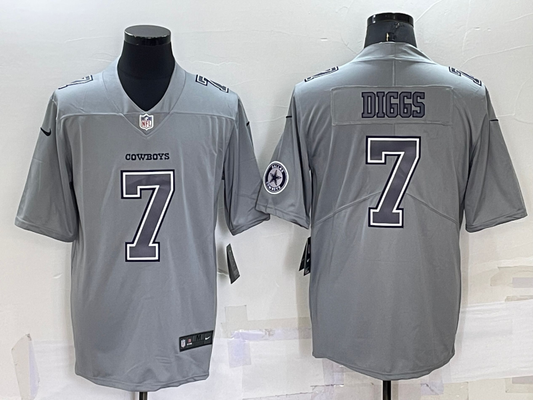 Men's Dallas Cowboys Trevon Diggs #7 Gray Atmosphere Fashion Game Jersey