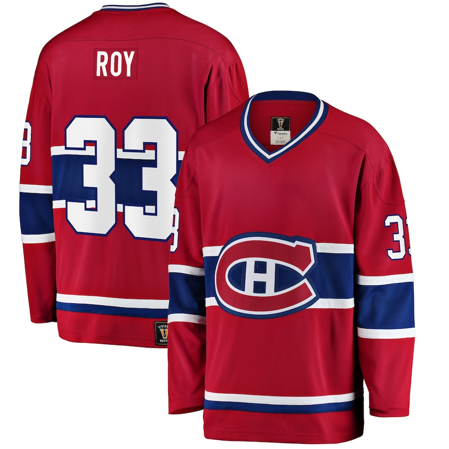 Men's Montreal Canadiens Patrick Roy #33 Red Player Game Jersey