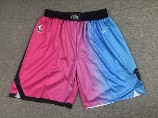 Men's Miami Heat Pink/Blue City Edition Basketball Shorts