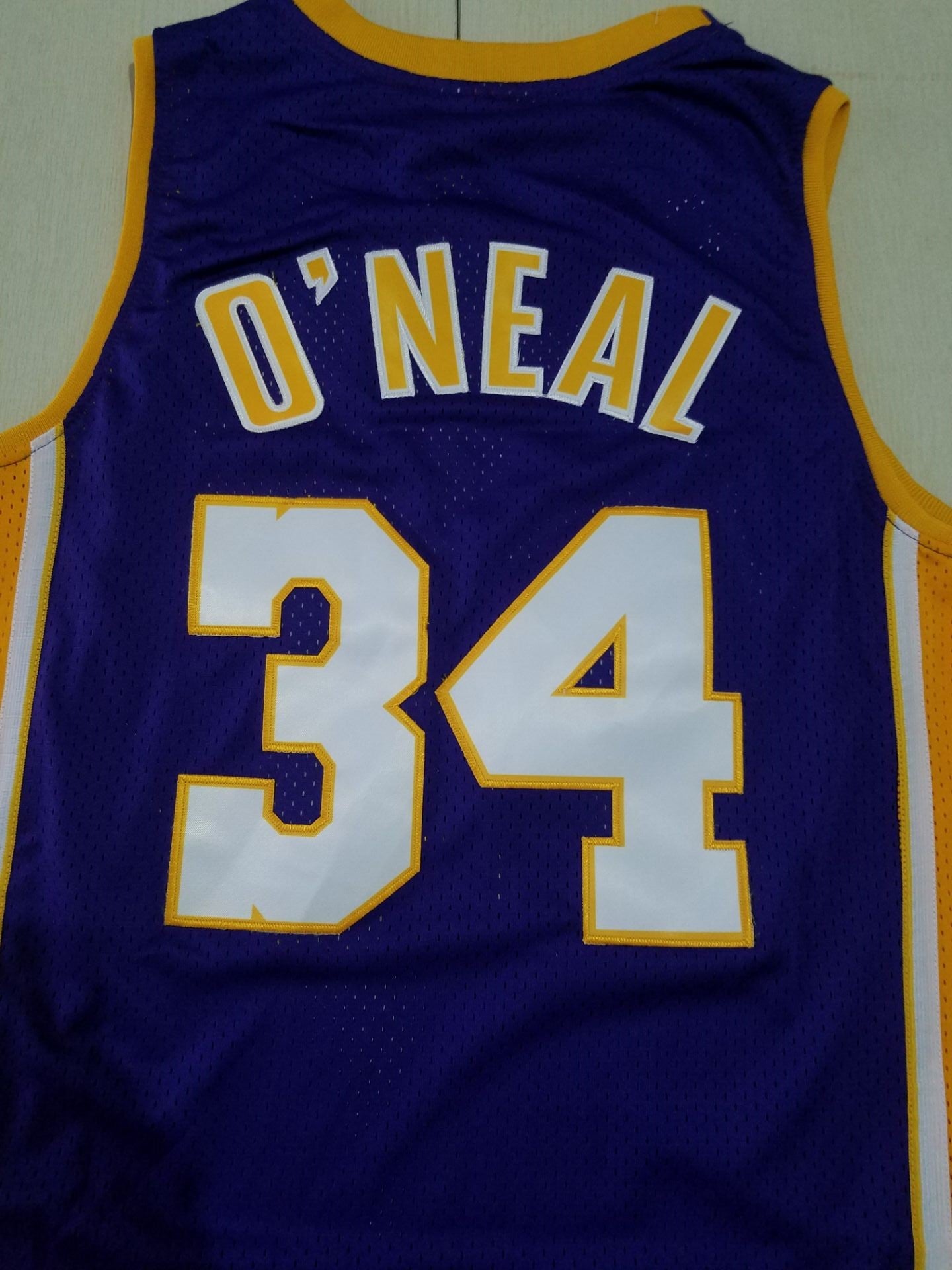 Men's Los Angeles Lakers Shaquille O'Neal #34 Purple 1999-00 Classics Jersey