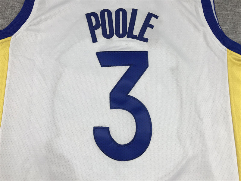 Men's Golden State Warriors Jordan Poole #3 White 2022/23 Swingman Jersey - Association Edition