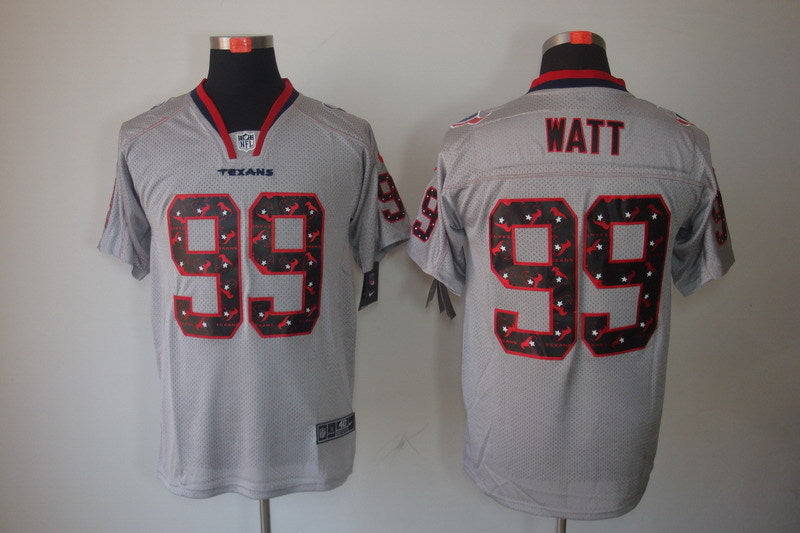 Men's Houston Texans J.J. Watt #99 Gray Game Player Jersey