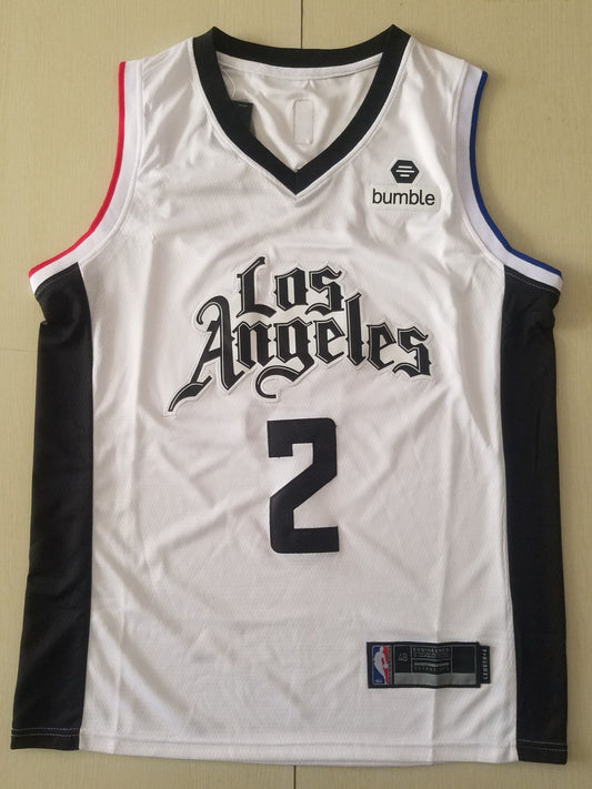 Men's LA Clippers Kawhi Leonard #2 NBA White Swingman Player Jersey