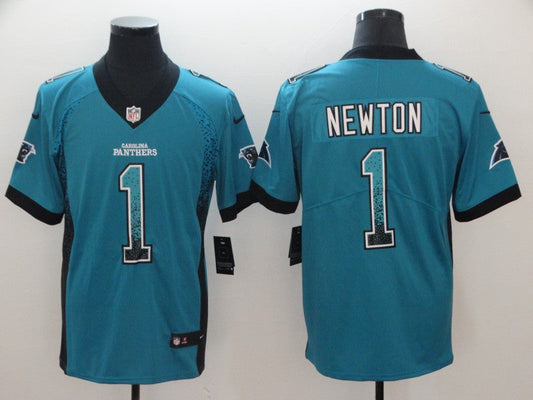 Men's Carolina Panthers Cam Newton #1 Blue Game Player Jersey