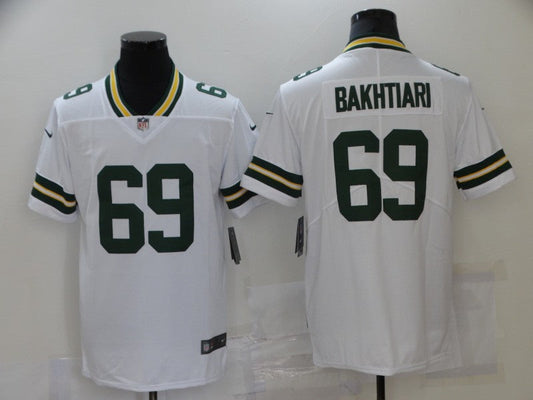 Men's Green Bay Packers David Bakhtiari #69 White Game Jersey