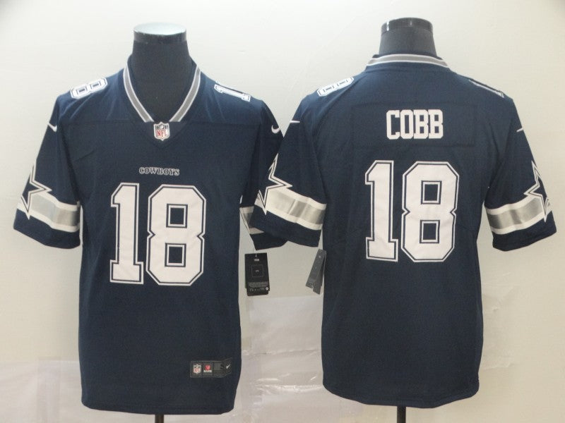 Men's Dallas Cowboys Randall Cobb #18 Navy Game Player Jersey