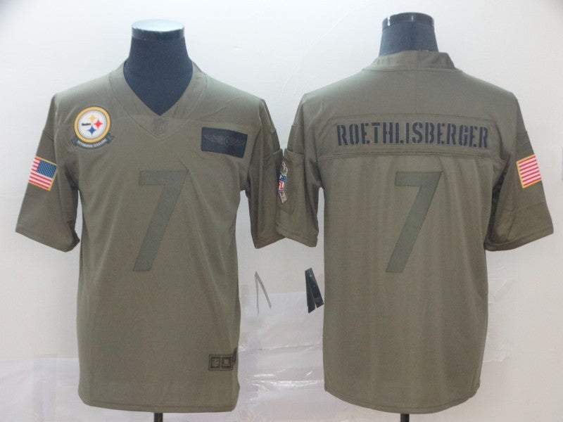 Men's Pittsburgh Steelers Ben Roethlisberger #7 Brown Game Jersey