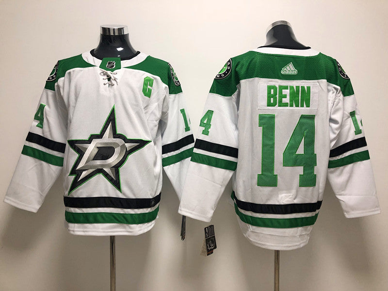 Men's Dallas Stars Jamie Benn #14 White Breakaway Player Jersey