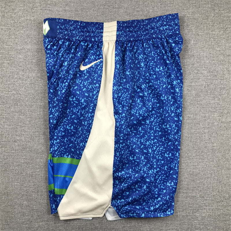 Men's Milwaukee Bucks Blue 2023/24 Swingman City Edition Shorts