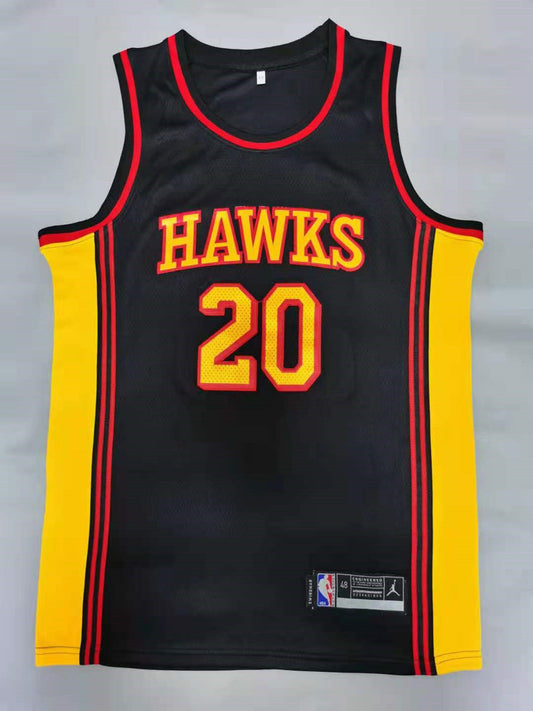 Men's Atlanta Hawks John Collins #20 Black 2020/21 Swingman Jersey