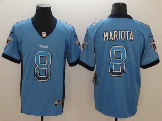 Men's Tennessee Titans Marcus Mariota #8 Blue Game Player Jersey