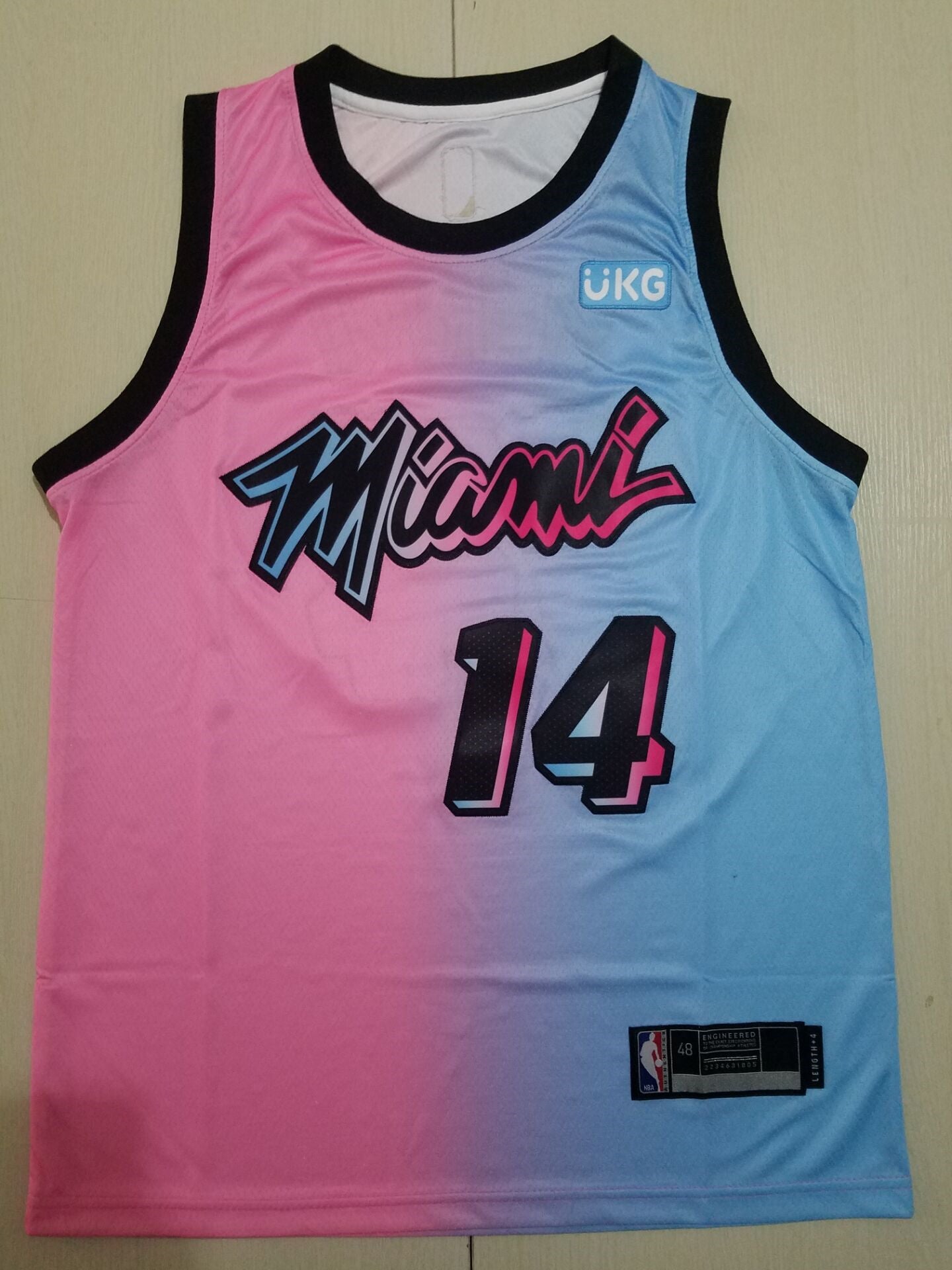 Men's Miami Heat Tyler Herro #14 Pink/Blue Swingman Player Jersey