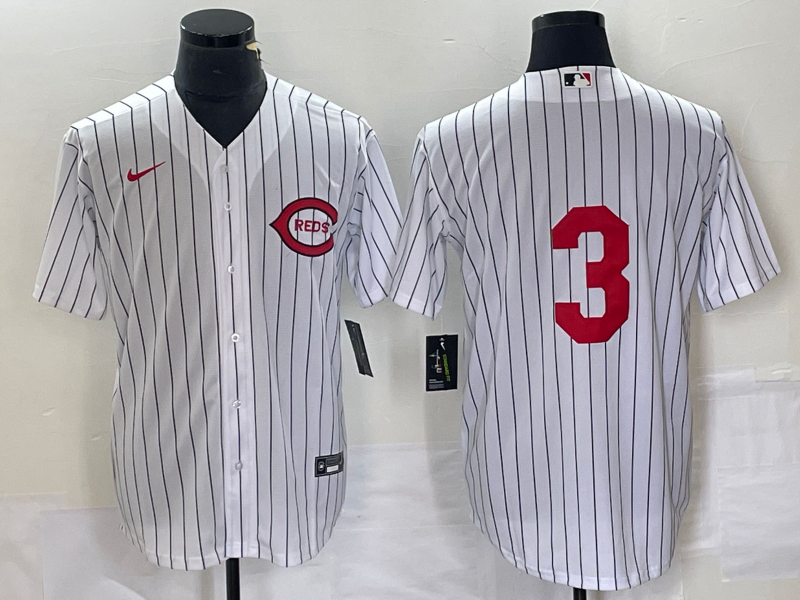 Men's Cincinnati Reds Ken Griffey Jr #3 White 2022 MLB at Field of Dreams Game Authentic Player Jersey