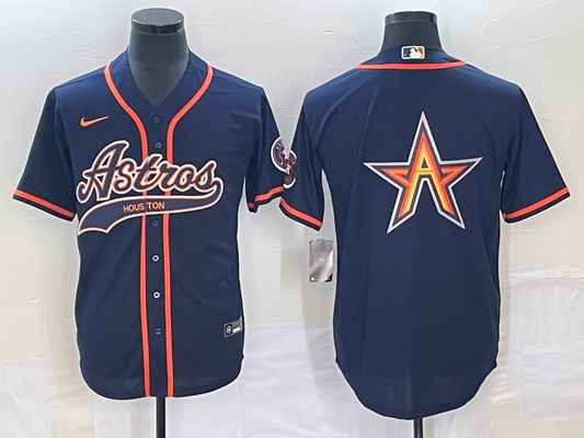 Men's Houston Astros Navy Alternate Replica Jersey Joint Edition