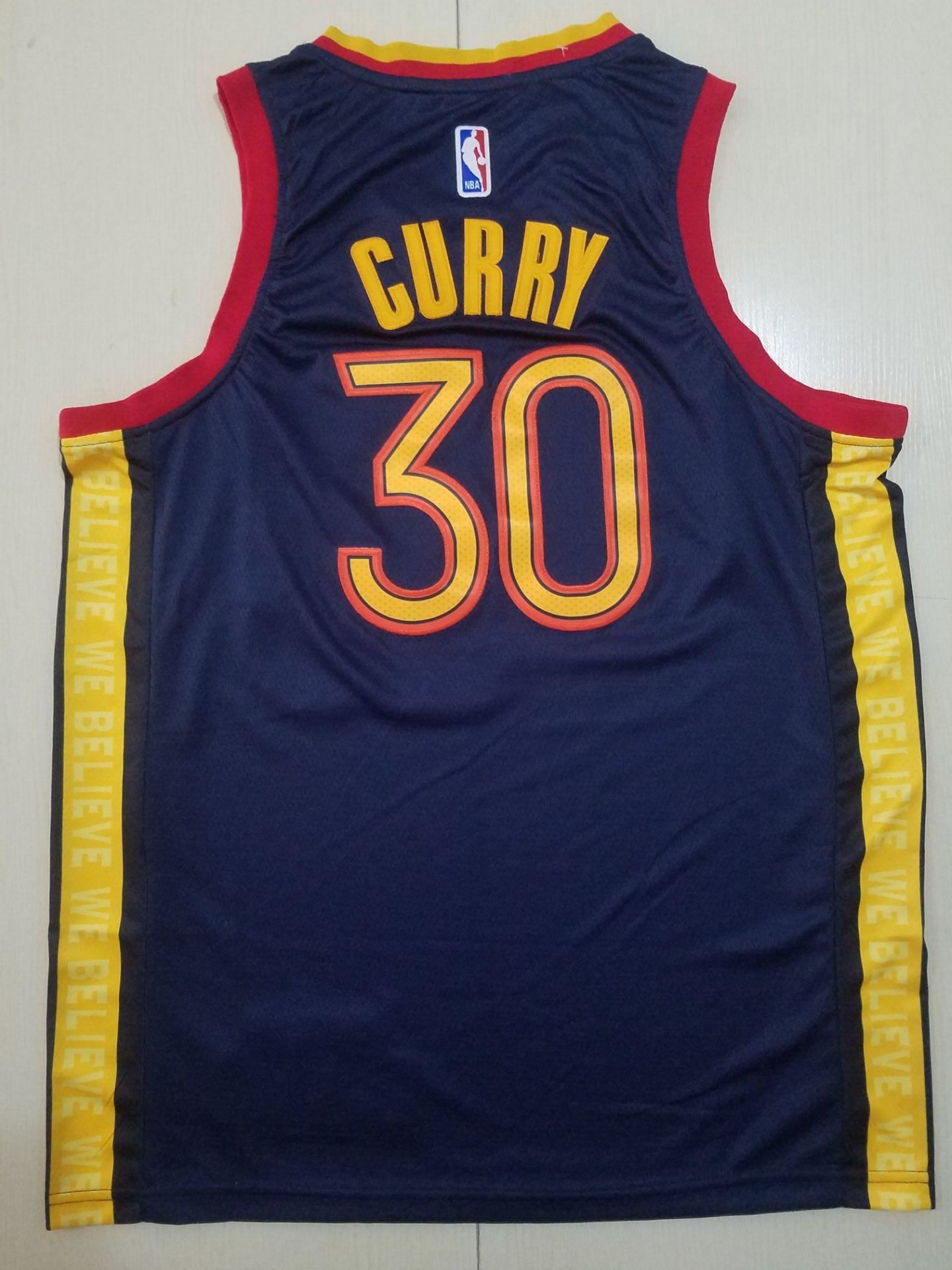 Men's Golden State Warriors Stephen Curry Navy Classics Jersey City Edition