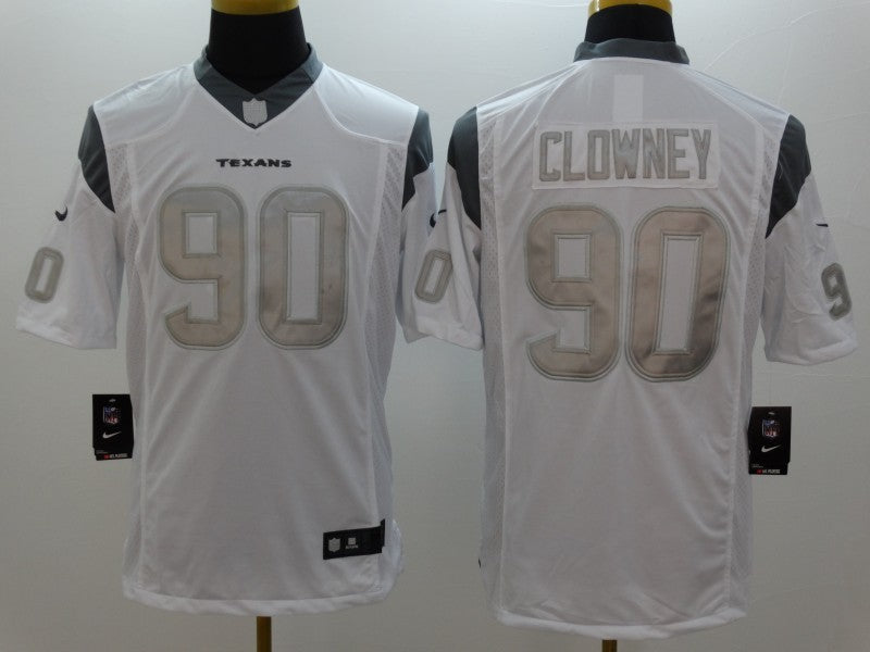 Men's Houston Texans Jadeveon Clowney #90 White Game Jersey