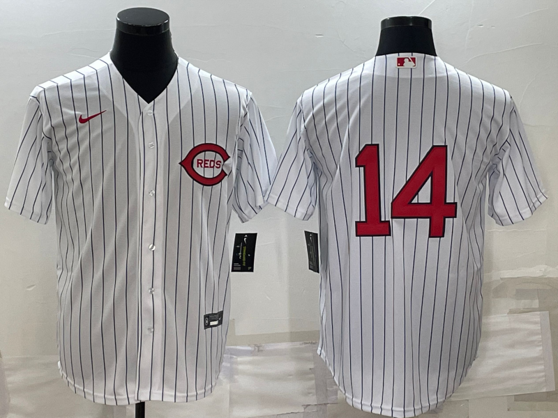 Men's Cincinnati Reds Pete Rose #14 White 2022 MLB at Field of Dreams Game Authentic Player Jersey