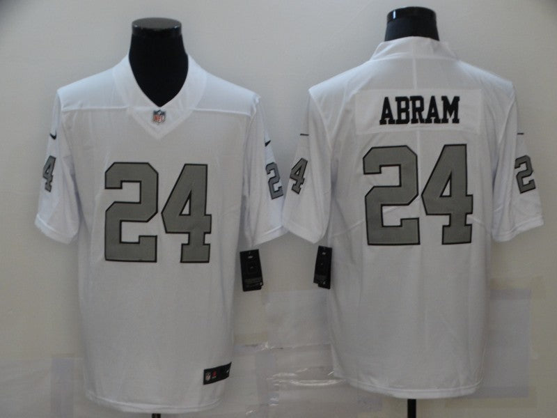 Men's Las Vegas Raiders Jonathan Abram #24 White Game Jersey