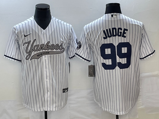 Men's New York Yankees Aaron Judge #99 White Game Jersey Joint Edition