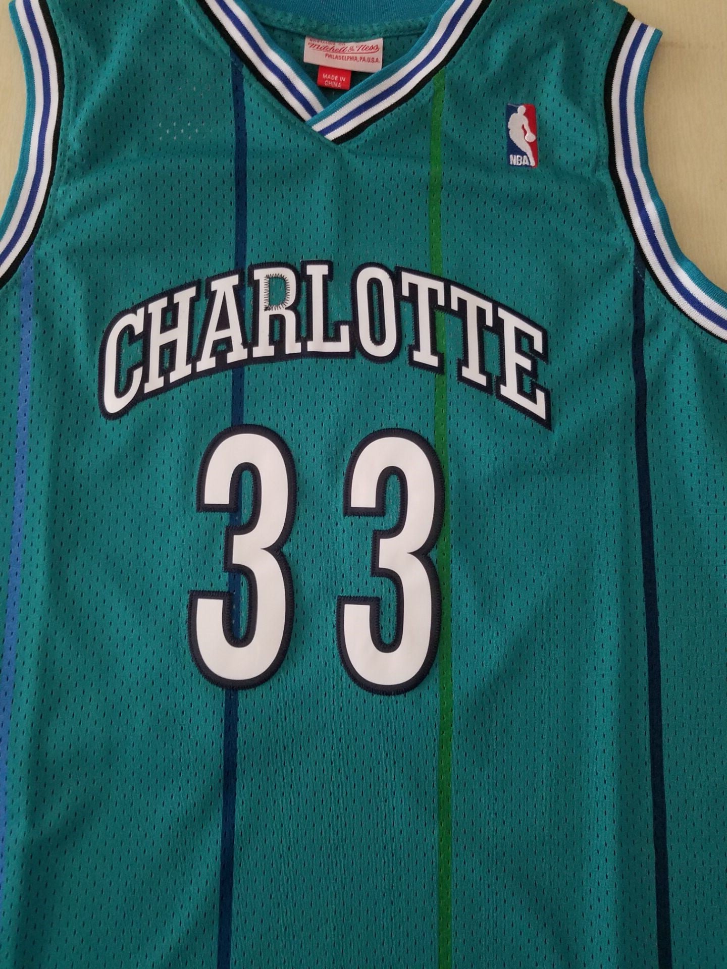 Men's Charlotte Hornets Alonzo Mourning Hardwood Classics Swingman Player Jersey