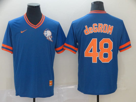 Men's New York Mets Jacob deGrom #48 Blue Alternate Game Jersey