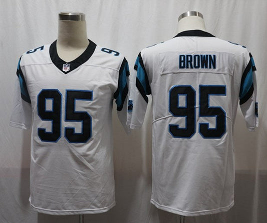 Men's Carolina Panthers Derrick Brown #95 White Player Game Jersey