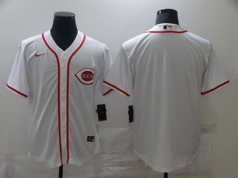 Men's Cincinnati Reds White Home Blank Replica Jersey